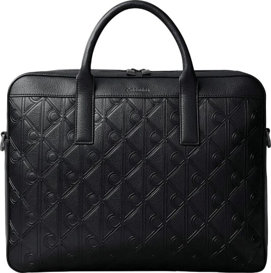Calvin Klein Emblem Aop Deboss Commuter Black ONE SIZE