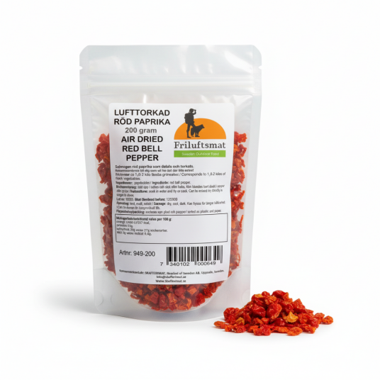 Lufttorkad Röd Paprika 200 gram