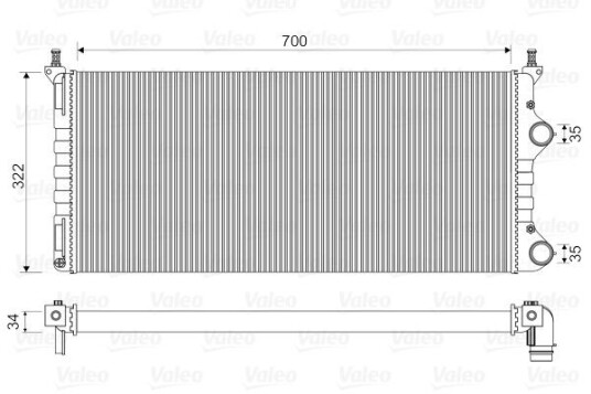 Radiator VALEO 734692 Radiator VALEO 734692