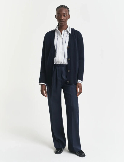 GANT Wool Blend Pull On Pants - Navy - 42