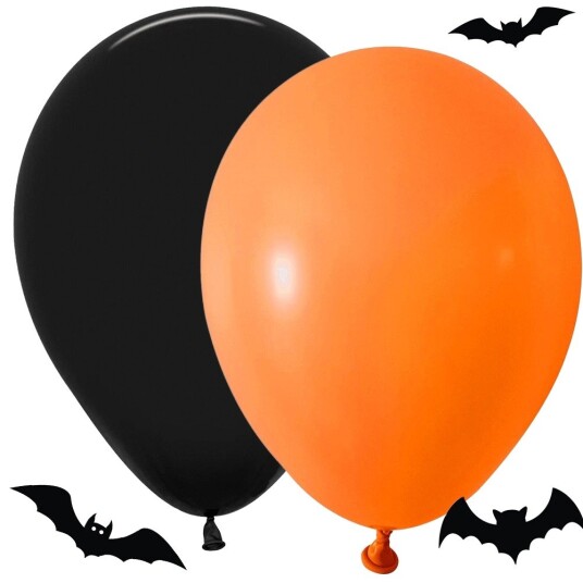 Halloween Ballonger Svart/Oransje 20 stk
