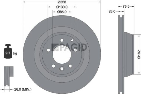 PAGID 54514NC Bremseskive