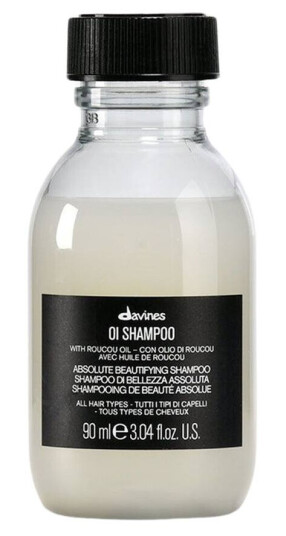 Davines OI Shampoo 90ml - Fuktighetsgivende og Glansfull Shampoo for Alle Hårtyper