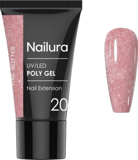 Nailura Poly Gel 20 – Pink Glitter – 30 ml Nailura Poly Gel 20 – Pink Glitter – 30 ml