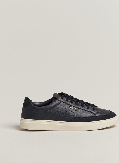 Boss BLACK Kieran Leather/Suede Sneaker Dark Blue