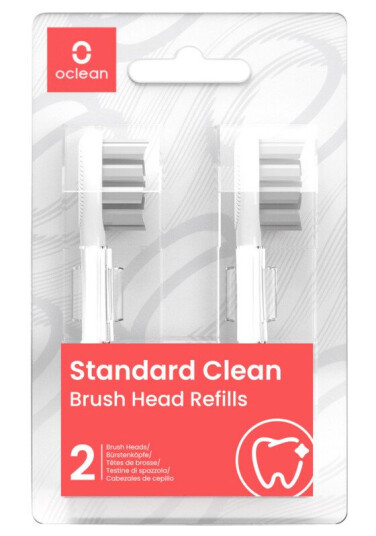 OCLEAN STANDARD CLEAN BØRSTEHODER 2 STK, HVITE