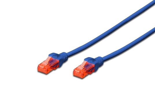 Digitus CAT 6 Nettverkskabel 5m RJ-45 U-UTP Halogenfri Blå