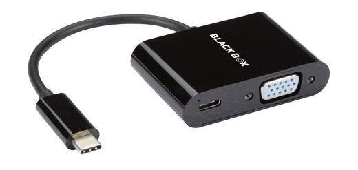 BLACK BOX USBC TO VGA + USBC 60W PD CHARGE ADAPTER