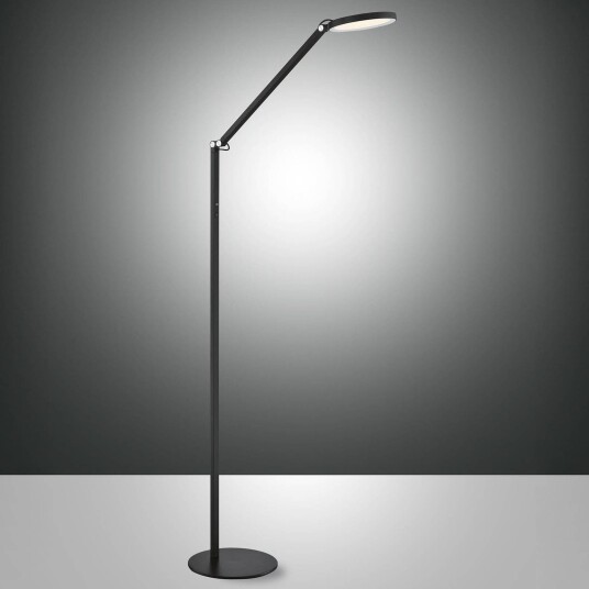 Fabas Luce LED gulvlampe Regina dimbar Sort Stue / spisestue Metall Moderne Fabas Luce LED gulvlampe Regina dimbar Sort Stue / spisestue Metall Moderne