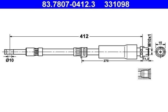 Bremseslange ATE 83.7807-0412.3