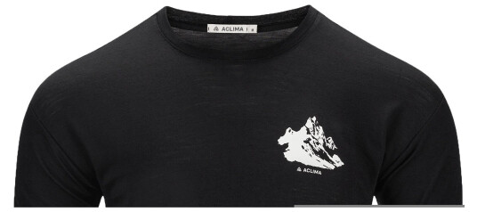 Aclima Men"s Lightwool 140 Classic Tee Mountain Jet Black M