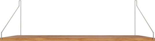 Single Hylle 27x80 cm, Eik / Rustfritt Stål