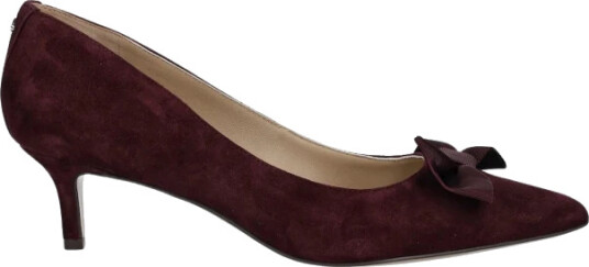 Lauren Ralph Lauren Adrienne Bow-Trim Suede Pump - Red - 41