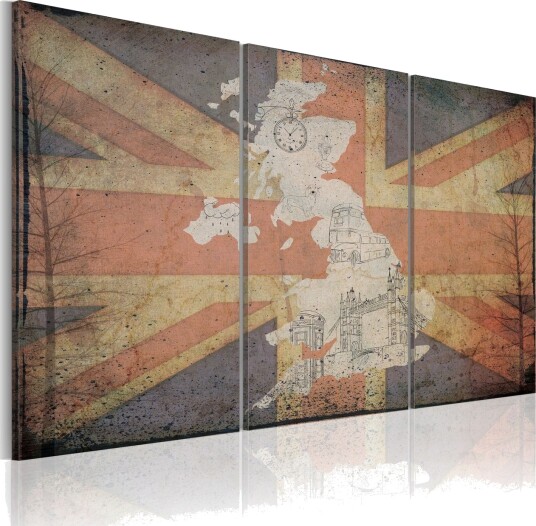 Bilde Map of United Kingdom 90x60 Artgeist sp. z o. o.