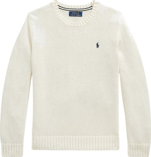 Polo Ralph Lauren Genser Strikk Klubbhus Cream Polo Ralph Lauren 10 12 år (140 152) Genser Hvit