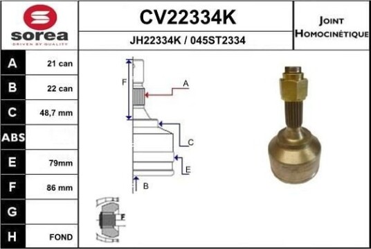 EAI CV22334K Drivledd