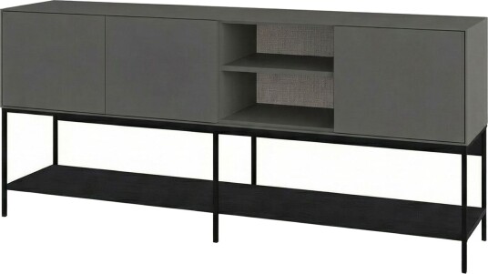Kenvor Konsoll 180x80x40 cm - Anthracite, Wood Black, Black
