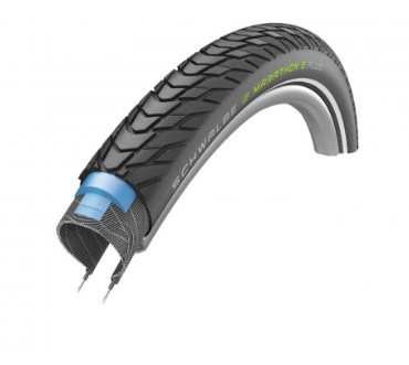 SCHWALBE Marathon E-Plus Non folding tire (55-622) Black, ADDIX E, Smart DualGuard, PSI max:55 PSI, Yes, Weight:1395 g
