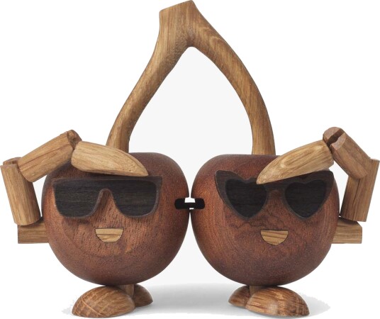 Spring Copenhagen - Woodies Cha-Cha Cherries trefigur 9 cm mahogni