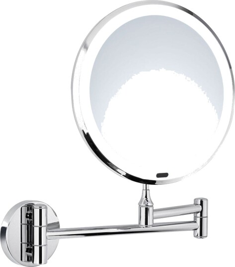 Beslagsboden Sminkespeil. Forkrommet. Veggmontering. X7. LED lys.