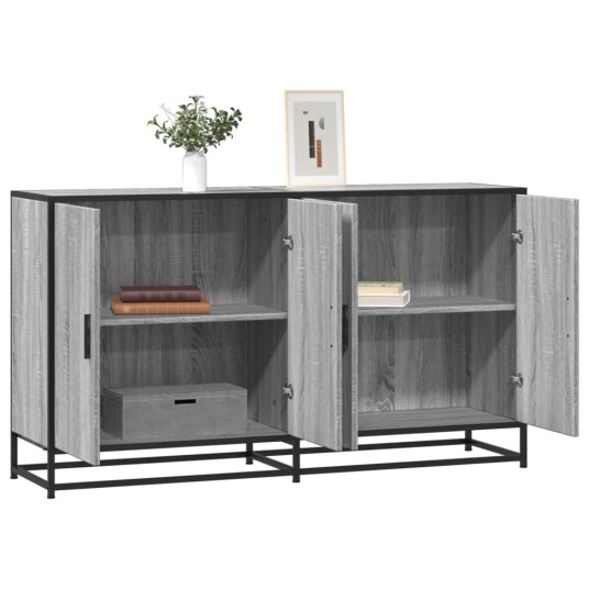 Skjenk grå sonoma 134x35x76 cm konstruert tre 8721102923241