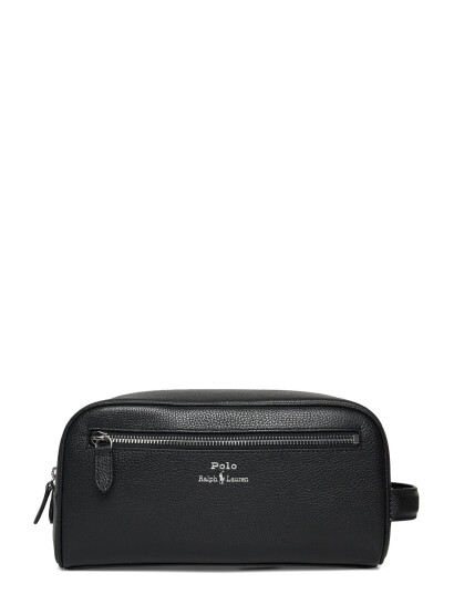 Polo Ralph Lauren Pebble Leather-Shave Kit-Pch-Med - Black - ONE SIZE