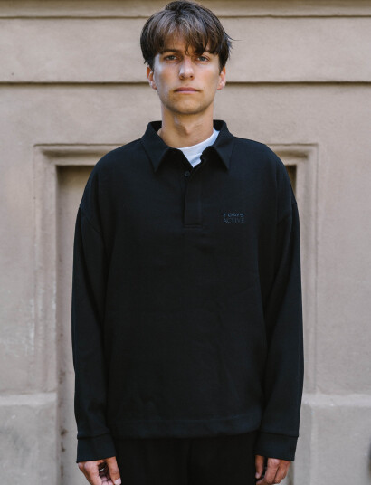 7 DAYS Active Polo Over Shirt - Black - S