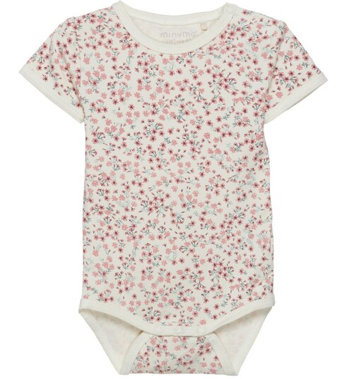 Minymo Body k/e Rose Tan Minymo 56 Kortermet body Hvit Rosa