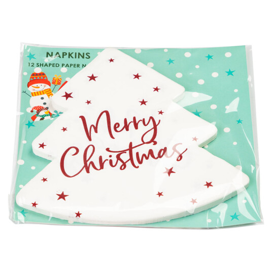 Serviett Merry Christams tree red 12pk Original