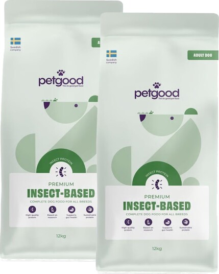 Petgood Adult Petgood Hundemat Med Insektsprotein 2X12 kg