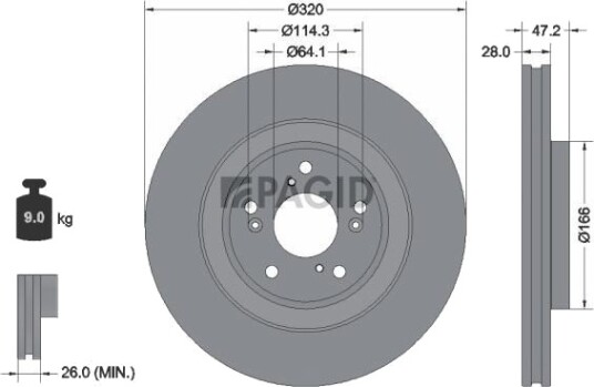 PAGID 56062NC Bremseskive