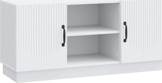 TV skap Hvit 102 x 34,5 x 47 cm Konstruert tre TV skap Hvit 102 x 34,5 x 47 cm Konstruert tre