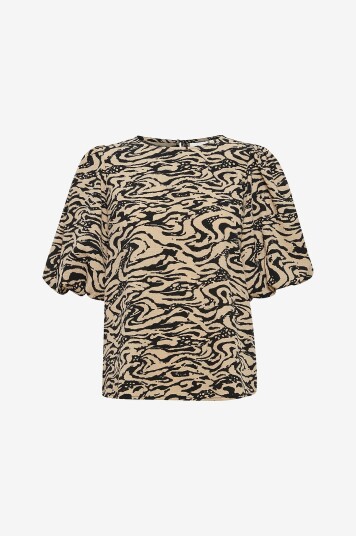 ICHI - Bluse ihFanora SS - Beige