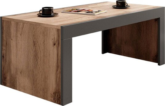 Milias Sofabord 120 cm - Natur/Antracit