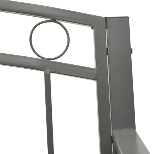 vidaXL Hagebenk grå 120 cm stål vidaXL Hagebenk grå 120 cm stål