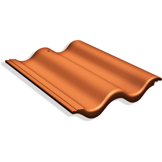 Benders Takstein Palema Dobbelkrum Blank Betong Terracotta 4.05kg