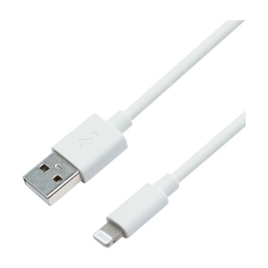 ELETRA USB-A - LIGHTNING 2M KABEL, HVIT
