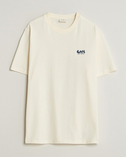 Les Deux Café Backprint T Shirt Light Ivory