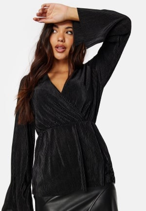 Happy Holly Iza plissé top Black 44/46