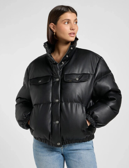 Lee Jeans Rider Puffer Jacket - Black - XS