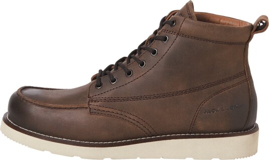 Jack & Jones Jfwtoronto Leather Boot Ln BROWN STONE 41