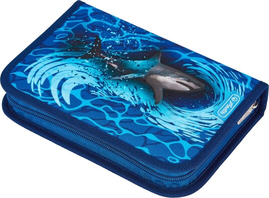Herlitz Pennal Med 31 Deler 20,5x14x3,8 Cm Blue Shark