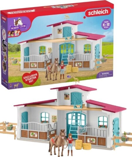 Schleich Horse Club 72222 Stall Med Figurer Og Tilbehør 75 Deler