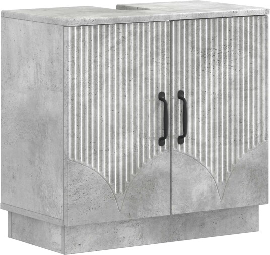 vidaXL Baderomsvaskeskap HOORN Betonggrå 59,5 x 31,5 x 56 cm
