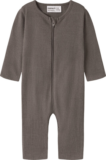 name it Nbmwossa Wo/Si Rib Nightsuit - Brown - 62