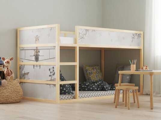 Selvklebende klistremerker – for Ikea KURA seng / Klistremerke Dyrefly tema