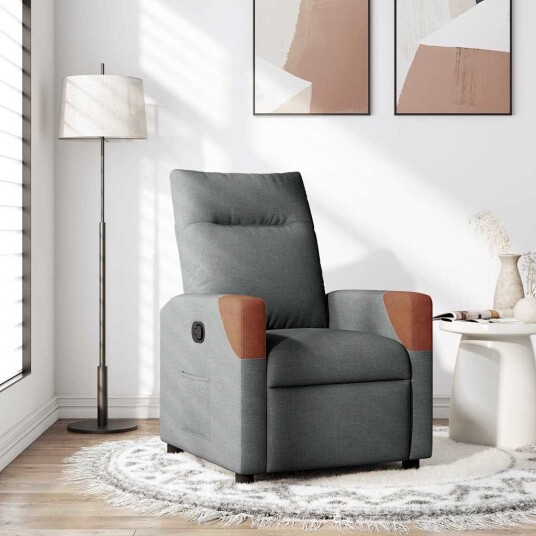 Reclinerstol Mørkegrå 69 x 86 x 100 cm stoff Reclinerstol Mørkegrå 69 x 86 x 100 cm stoff