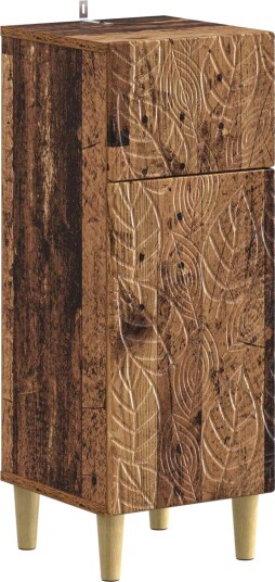 vidaXL Baderom Oppbevaringsskap DELFT Gammelt tre 30 x 31 x 80 cm