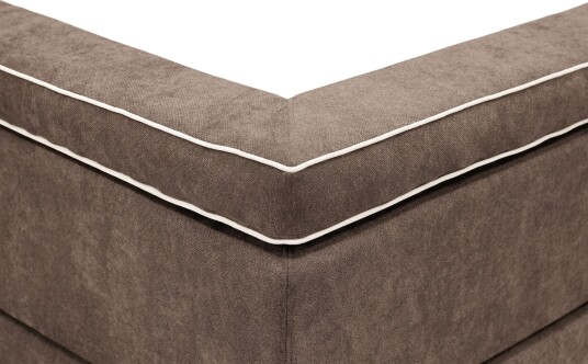 Hilton Premium kontinentalseng 180x200 cm - Brunt stoff
