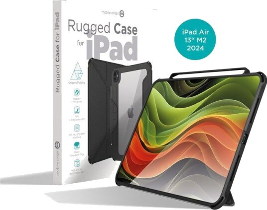 Mobile Origin Rugged Deksel for iPad Air 13" M2 Svart Mobile Origin Rugged Deksel for iPad Air 13" M2 Svart